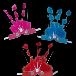 Corona con Plumas "Tesorito" Luminosas x1