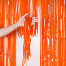Cortina Naranja Pastel x1