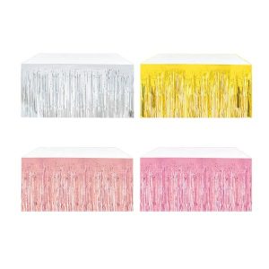 Cortina metalizada para Mesa Rosa x1