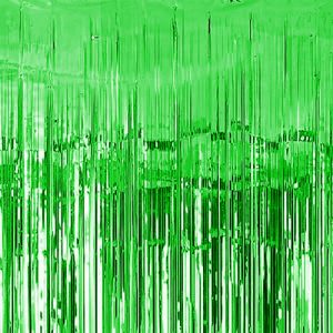 Cortina Metalizado Verde x 1