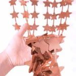 Cortina De Estrellas Rosa Gold x 1