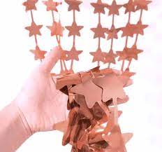 Cortina De Estrellas Rosa Gold x 1