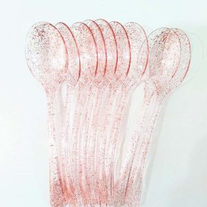 Cucharitas descartables con Glitter x24 - Imagen 3