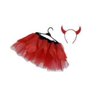 Set Diablita Tutu Con Vincha x1