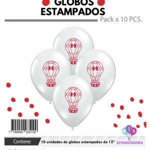 Globo De Latex Estampado Huracan x 10