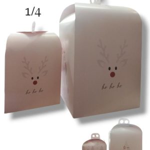 Estuche Pan Dulce (Varios tamaños) Crema Estampado x1