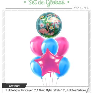 Set de globos Flamenco 7pcs