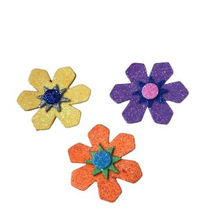 Flor de goma eva chica x5