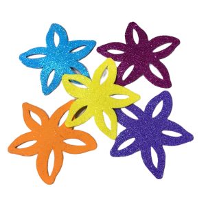 Flor de goma eva mediana x5