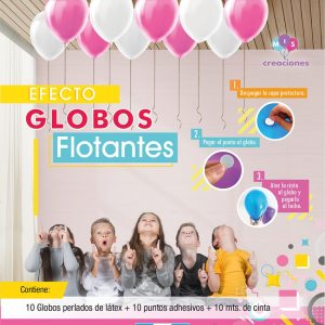 Globos flotantes Rosa y blanco