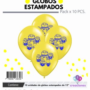 Globo De Latex Estampado mi villano favorito x 10u