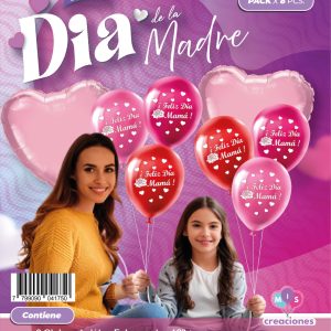 Set de Globos mylar + latex estampado Dia de la madre x 1