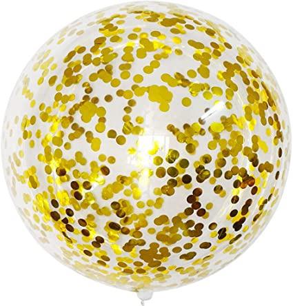 Globos burbuja con confeti