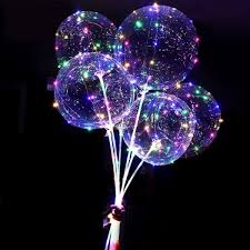 Globo burbuja con led x1 (pilas incluidas)