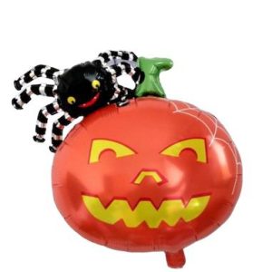 Globo halloween calabaza con araña 14" x 1