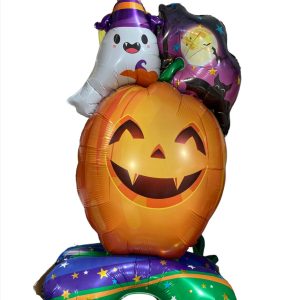 Globo de Halloween Calabaza con Fantasma Gigante x1