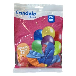Globo 12" candela MULTICOLOR x 25