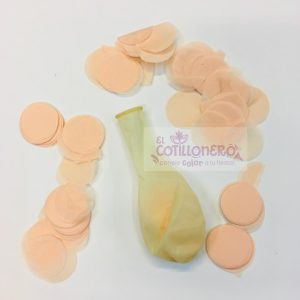 Globo cristal  con confeti salmon opaco x 3 - Imagen 4