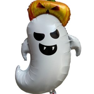 Globo silueta fantasma con calabaza 70 cm. x 1