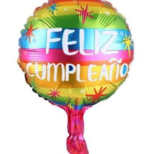 Globo De Feliz Cumple Multicolor 10 " x 1