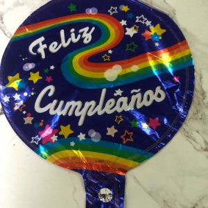 Globo De Feliz Cumple Arcoiris 10" x 1