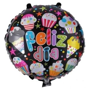 Globo Feliz dia Cupcakes 18" x 1 - Imagen 1