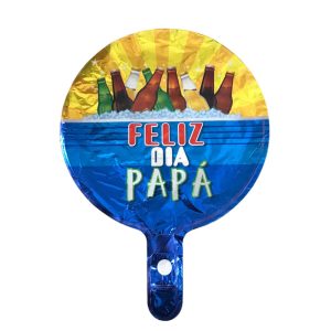 Globo Feliz día Papa Azul/Amarillo con Botellas 10" x1
