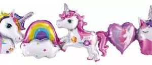 Globo Guirnalda Unicornio Arcoiris x1