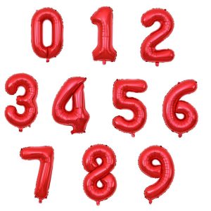 Globos de número grandes 32"  Rojo X 1