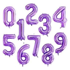 Globos de número grandes 32" - Violeta X 1