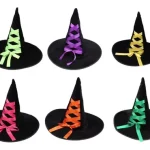 Gorro bruja con lazo de colores x 1