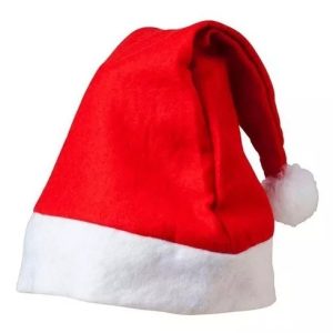 Gorro de papa noel de paño x 1
