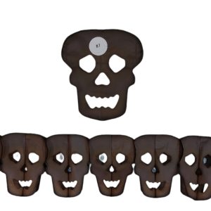 Guirnalda papel Calavera negra x1