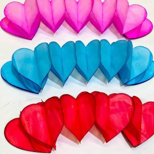 Guirnalda De Papel De Corazón x 150 cm