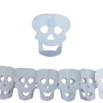 Guirnalda papel Calavera blanca x1