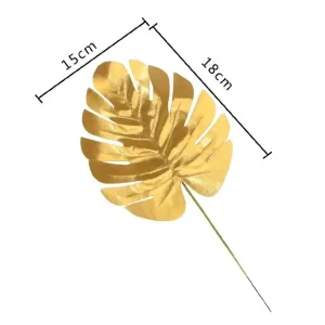 Hoja Tropical 18 cm- DORADA  x1
