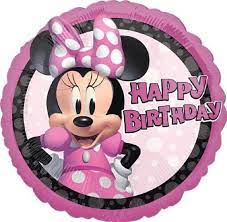 Globo Personaje Minnie "Happy Birthday" 18" x1