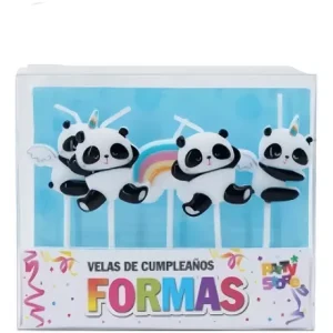 Kit de Velas "Panda y Arcoíris" x1