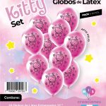 Globo De Latex Estampado Kitty x 10
