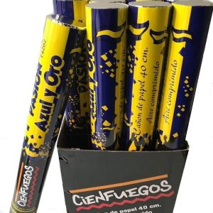 Cañon lanza Papel Azul Y Amarillo x1