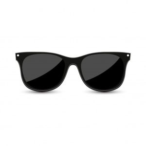 Lentes de sol tipo Ray ban Negro lisos x 1
