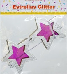 Anteojo De Papel Estrella Glitter x 6