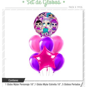 Set de globos De LOL 7pcs