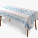 Mantel Rectangular Copos de Nieve x1