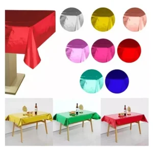 Mantel de mesa metalizado rectangular x 1