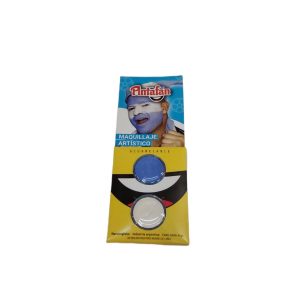 Maquillaje artistico Celeste y blanco  x 2