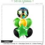 Set de globos Minecraft 7pcs