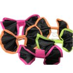 Moño Negro Con Bordes Fluo x 5