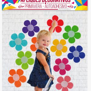 Flores auto adhesivas x10 unidades