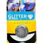 Glitter en Pasta con Brillos Celeste y Blanco x1